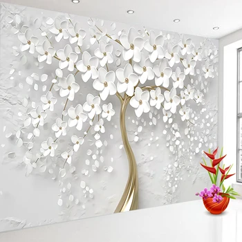 Vlastné Olúpeme a Držať Akceptované Kvet, Strom, Foto Tapety pre Obývacia Izba nástenné Maľby Nástenné Papiere Domova Pokrýva Pozadí