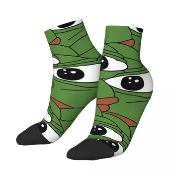 Vtipné pánske Členkové Ponožky Zábavné Pepe Žaba Hip Hop Blázon Posádky Ponožky Darček Vzor Vytlačené