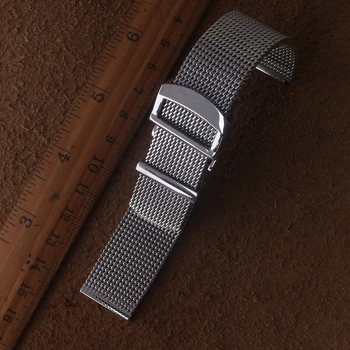 Vysoká Kvalita Watchband Oka Strieborná Nerezová oceľ remienok náramok značky štýl nasadenie spona leštené fit pracky iwc 20 mm 22 mm