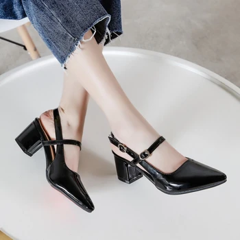 Vysoké podpätky sandále ženy 2020 sladké poukázal strany svadobné topánky jednoduchá pracka lete platformu vysoké podpätky veľká veľkosť 32-45 8278-1