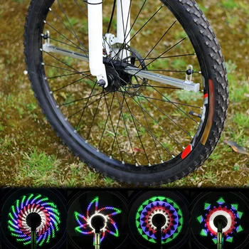 Vysoké Rozlíšenie Bicykli Hovoril Kolies Svetlá 64 Led Bicykel Svetlo Programovateľné Motorových RGB Displej, Nabíjateľná Cyklistické Svietidlo
