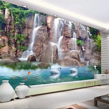 wellyu Vlastnú Tapetu 3d Veľké nástenné Maľby Waterwork 3D Obývacia Izba, spálňa nástenná maľba, TV joj, steny papier abstraktných de parede nástenná maľba