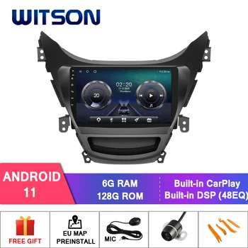 WITSON Android 11 AUTA DVD SYSTEM pre HYUNDAI Elantra 2011-2013 Auto Multimediálny Prehrávač Stereo AutoAudio GPS Navigácie DVD Video