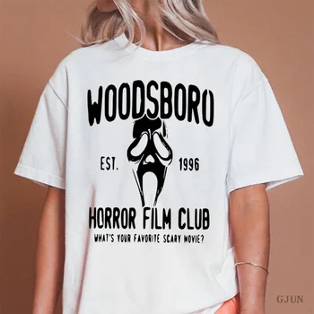 Woodsboro Horor Klub Tričko Kričať Tlač dámske Tričká Unisex Oblečenie, Streetwear Módy Mužov, T Košele Lete Vintage Topy