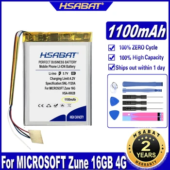 X814398-001 1100mAh Batérie Pre MICROSOFT Zune 4G 16GB 8G Flash 4GB Flash 8GB HSA-00001 HSA-00003 HSA-00005 HSA-00026 HSA-00028