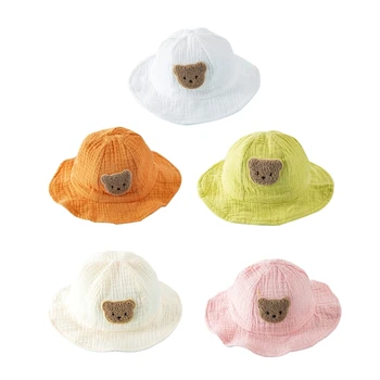 Y55B Inovované Baby, Klobúk Bear-vedúci Batoľatá Vedierko Hat pre Chlapcov, Dievčatá, Ľahký