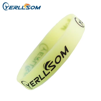YERLLSOM 500pcs/Veľa Kvalitných Vlastné Osobné atrament vyplnené logo svietiť v tme gumičky pre propagačné darčeky Y060702