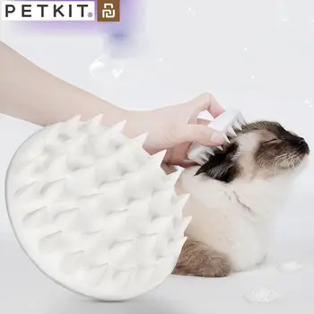 Youpin PETKIT Cat grooming Kefa Pre Prelievanie A Starostlivosti Č Poškriabaniu Jemné Silikónové Masážny Hrebeň Pre Psov, Mačky, chovateľské potreby