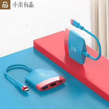 Youpin Xiao HAGiBiS Prepínač Malé A Prenosné-c Converter Dock, HDMI 4K PD USB3.0 Hru Vysoko Kompatibilné Android A Apple