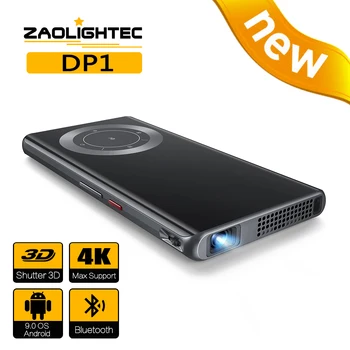 ZAOLIGHTEC DP1 3D 4K Mini Kino Smart Android Projektor, WiFi Prenosné 1080P Domáce Kino Video LED DLP Vonkajší Projektor