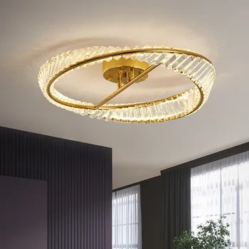 Zlato Moderné Crystal Stropné Svietidlá LED Luxusné Stropné Svetlá pre Obývacia Izba, Spálňa Master Izba Dekor Crystal Vnútorné Osvetlenie