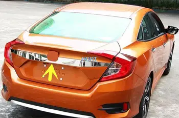 Zrkadlo Povrchu Auto Styling Zadné Čalúnenie Pás Batožinového Priestoru Chvost Dverí, Tvarovanie Pre Honda Civic 2016-2019 Chránič Dekorácie, Doplnky