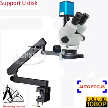 Zároveň Ústredným 3,5 X - 90X Trinocular Priemysel Mikroskopom HDMI Auto Focus Hlavná IMX290 Kamera Univerzálna Formulovať Svorka Barlow Šošovky