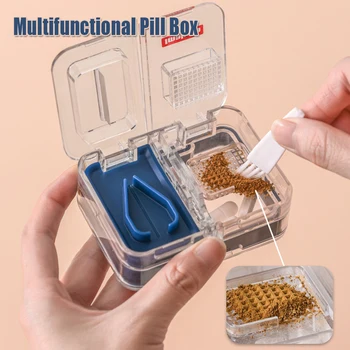 Úložný Box Ablet Multifunkčné Tablety Prípadoch Štiepačky Držiak na Brúsenie Medicíny Nepremokavé Vitamíny Kontajner Tablet таблетница