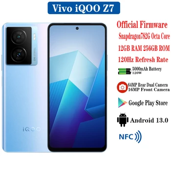 Úradný Nové Vivo IQOO Z7 5G Mobilného Telefónu Android 13.0 Octa-Core Snapdragon 782G 6.64