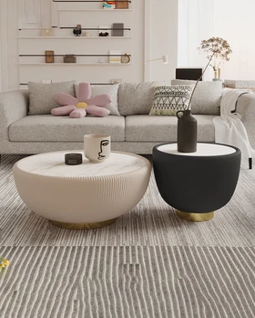 Čajový stolík, obývacia izba, domáce kreatívny dizajnér, svetlo, luxusné, moderné, jednoduché a jednoduché, malé okrúhle čaj tabuľky bez occu