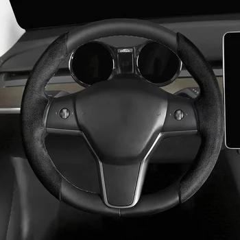 Ľavé+Pravé Pre Tesla Model 3 2017-2022 Pre Model Y Volant, Kryt 2020-2022 Auto Riadiť Koleso Kryt Chránič Non Slip
