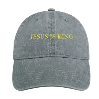 Ježiš je Kráľ - Kanye West (Žltej na Modrú) Kovbojský Klobúk letné klobúky turistika klobúk Dropshipping Luxusné Spp Žena Hat pánske