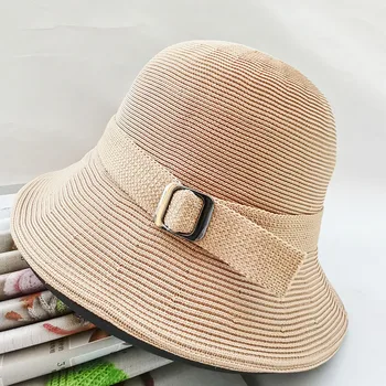 Priedušná Bielizeň, Pletená Klenutý Vedierko Hat pre Ženy Móda Nastaviteľné Farbou Rybár klobúk Povodí Spp letné slnko klobúk