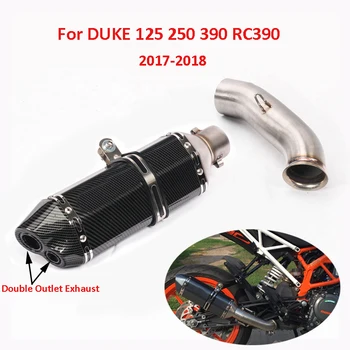 Slip na Duke 125 250 390 Motocykel Výfukový Systém Dual Šál Potrubia Pripojenie Prepojenie Potrubia pre KTM 125 250 390 Duke 2017-2021